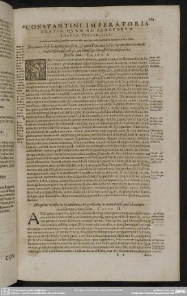 A Constantini Imperatoris Oratio, Quam Ad Sanctorum Coetum Perscripsit