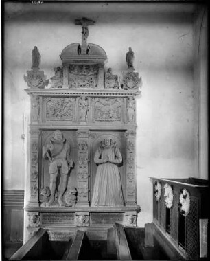 Kürnbach Liebfrauenkirche - Michaelskirche Grabmal Bernhard III. von Sternenfels (gestorben 1598) und seiner Ehefrau Marie Agathe geborene von Weitershausen (gestorben 1602)
