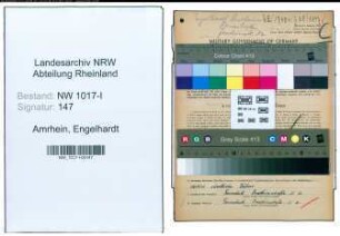 Entnazifizierung Engelhardt Amrhein , geb. 14.05.1911 (Schneider)