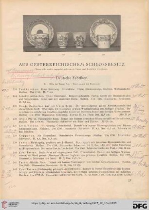 Aus österreichischem Schlossbesitz (Nr. 233-302)