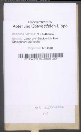 Erblasser: Langhorst, Heinrich Wilhelm: