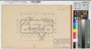 Velen (Velen) Postamt Grundriß Erdgeschoß 1962 1 : 100 30 x 47 Zeichnung Oberpostdirektion Münster