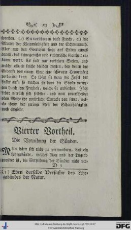 Vierter Vortheil. Die Verzeihung der Sünden.
