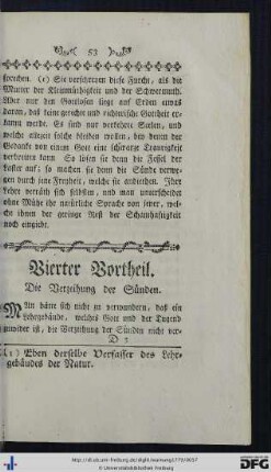 Vierter Vortheil. Die Verzeihung der Sünden.