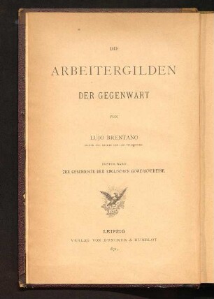 1: Zur Geschichte der englischen Gewerkvereine