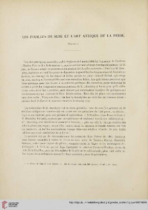 Les fouilles de Suse et l’art antique de la Perse, [1]