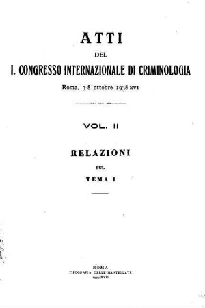 Relazioni sul tema I