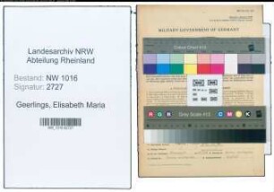 Entnazifizierung Elisabeth Maria Geerlings , geb. 17.03.1908 (Schneiderin)