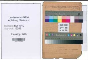 Entnazifizierung Willy Kiessling , geb. 22.06.1898 (Kaufm.Angestellter)
