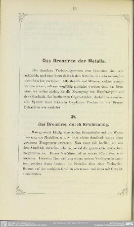 38. Das Bronziren durch Erwärmen