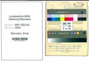 Entnazifizierung Ernst Niermann, geb. 21.03.1893 (Buchhalter)