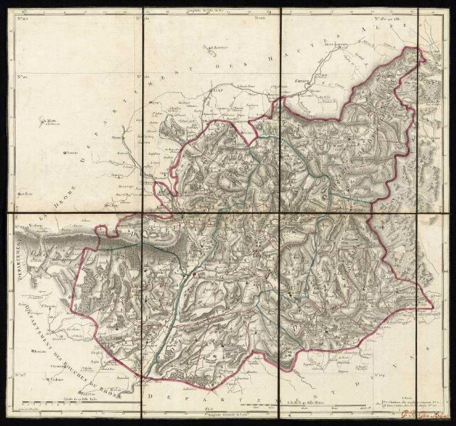 Atlas National de France en départements