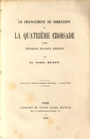 Le changement de direction de la quatrième croisade d'après quelques travaux récents
