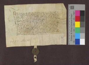 Konrad von Bärenfels verpfändet dem Kloster St. Klara zu Kleinbasel den Weinzehnt zu Grenzach.