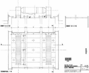 Stuttgart Hbf: Neuplanung eines Restaurants/ DSG - Decke Windfang / Deckenspiegel Empfangsgeb. Restaurant