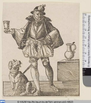 Ein Herr mit einem Becher