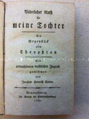 Schrift zum weiblichen Bildungsideal