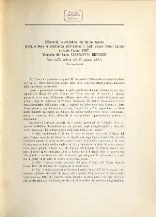 Memorie della Classe di Scienze Fisiche, Matematiche e Naturali. 6. 1889