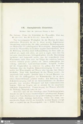 2 H. Atmosphärische Elektricität