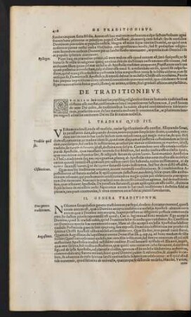 De Traditionibus.
