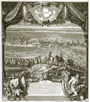 WHK 5 Französisch-Holländischer Krieg von 1672-1678: Abbildung der Belagerung von Ypern in Flandern, 25. März 1678