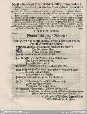 Glückwunsch-Gedichte.