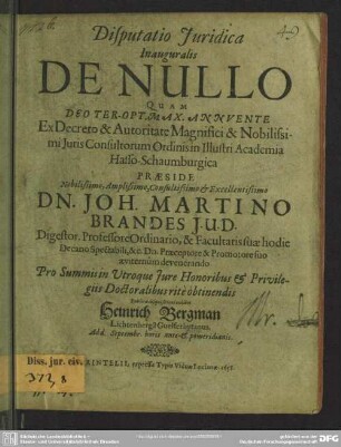 Disputatio de nullo
