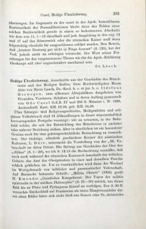 253-255 [Rezension] Heilige Überlieferung