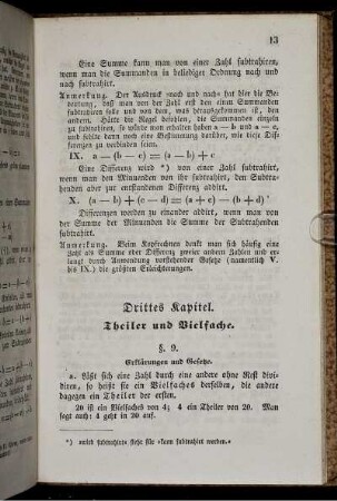 Drittes Kapitel. Theiler und Vielfache.