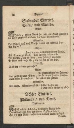 Siebender Eintritt.