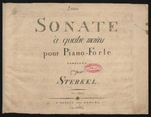 Sonate à quatre mains pour Piano-Forte Oeuv. XXIII