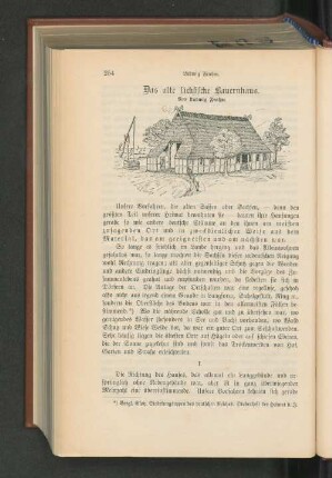 Das alte sächsische Bauernhaus.