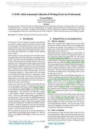 C-WEP―rich annotated collection of Writing errors by professionals