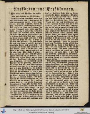 Anekdoten und Erzählungen.
