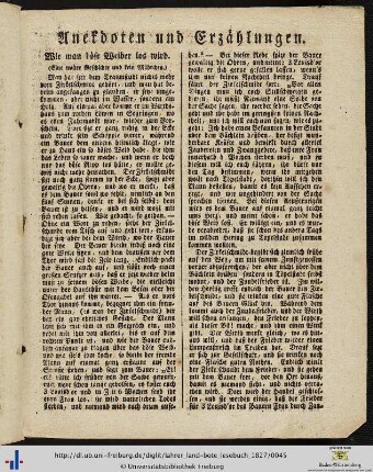 Anekdoten und Erzählungen.