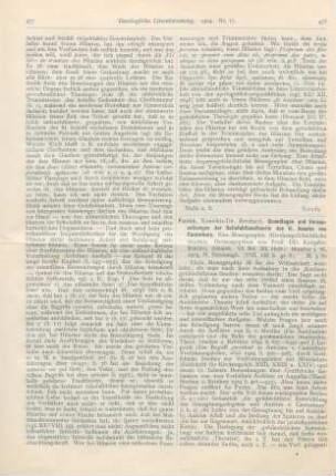 478-479 [Rezension] Funke, Bernhard, Grundlagen und Voraussetzungen der Satisfaktionstheorie des hl. Anselm von Canterbury. Eine Monographie