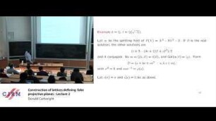Construction of lattices defining fake projective planes - Lecture 2