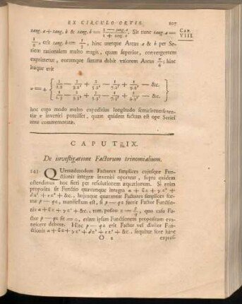 Caput IX. De investigatione Factorum trinomialium