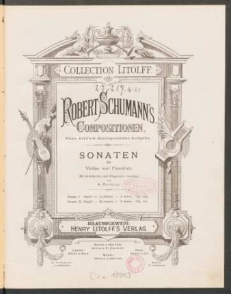 Sonate I. : a-Moll, la mineur, A minor ; op. 105