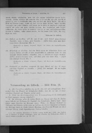 Versammlung zu Lübeck. - 1434 Febr. 24.