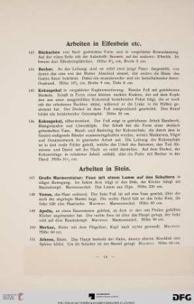 Arbeiten in Elfenbein etc. (Nr. 143-146)