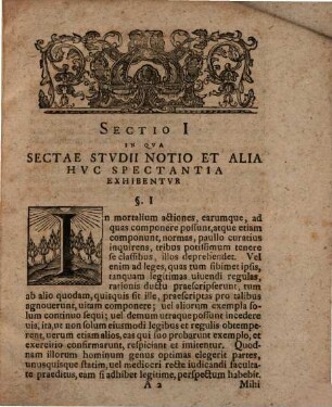 Commentationis acad. de sectae studio veri nominis philosopho maxime indigno, Sectio I