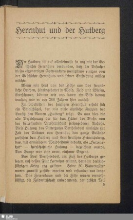 Herrnhut und der Hutberg