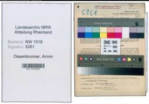 Entnazifizierung Armin Ossenbrunner , geb. 21.11.1897 (Betriebsleiter)