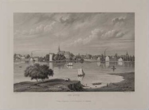 Neuruppin: Stadtansicht von Südosten (Brandenburgisches Album, Blatt 37)