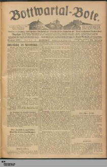 Bottwartal-Bote : Amtsblatt für die Stadt Grossbottwar : Beilsteiner Zeitung, Mundelsheimer Nachrichten, Oberstenfelder Anzeiger