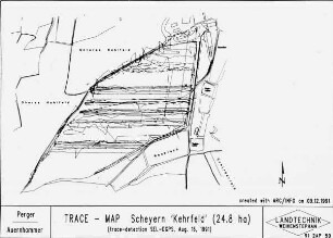 TRACE - MAP Scheyern 'Kehrfeld' (24.8 ha) (trace-detaction SEL-DGPS, Aug. 16, 1991)