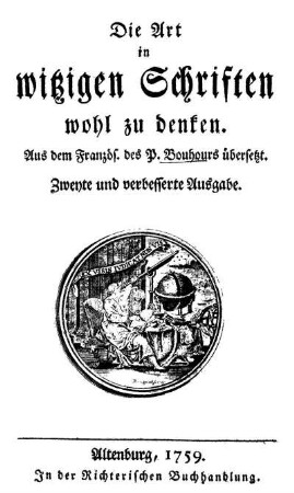 Die Art in witzigen Schriften wohl zu denken