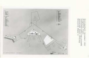Flughafen Tegel, Berlin-Reinickendorf (Diplomarbeit bei Peter Poelzig): Hotel, Hauptgebäude, Verwaltung, Ebene 4, Grundriss 1:500