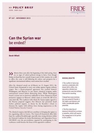Can the Syrian war be ended?